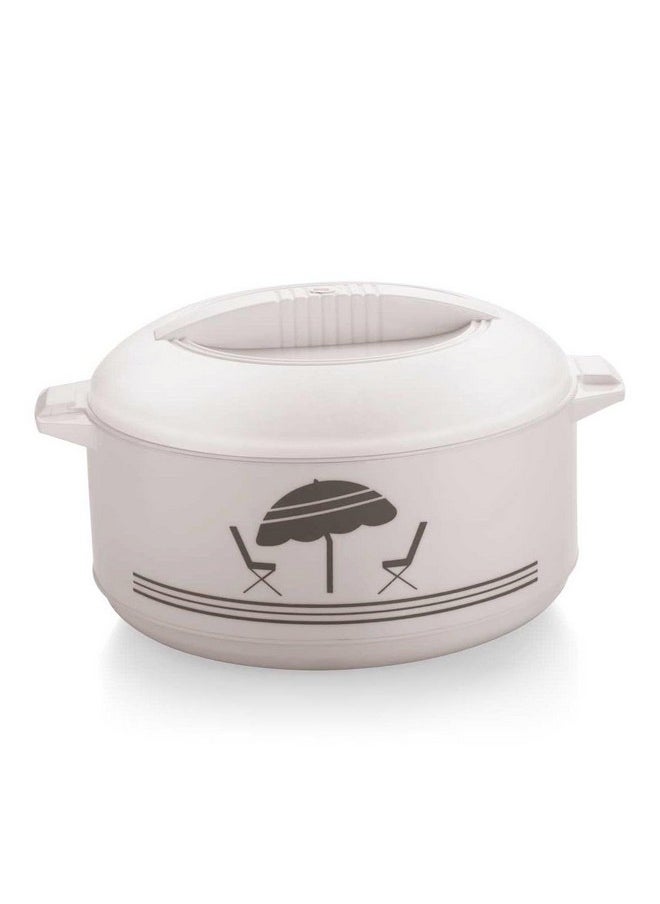 CELLO Plastic Chef Casserole, White, 3.5 liter