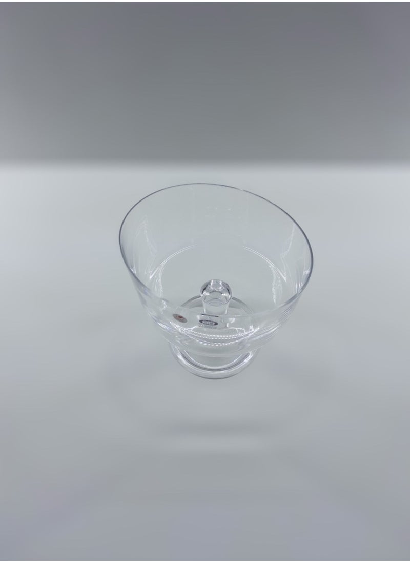 Gift Amor Design Design Serving Bowl With Stand Handmade Glass