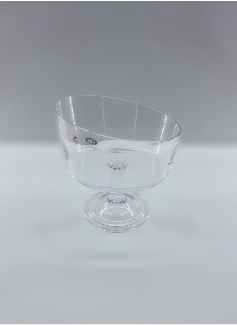 Gift Amor Design Design Serving Bowl With Stand Handmade Glass