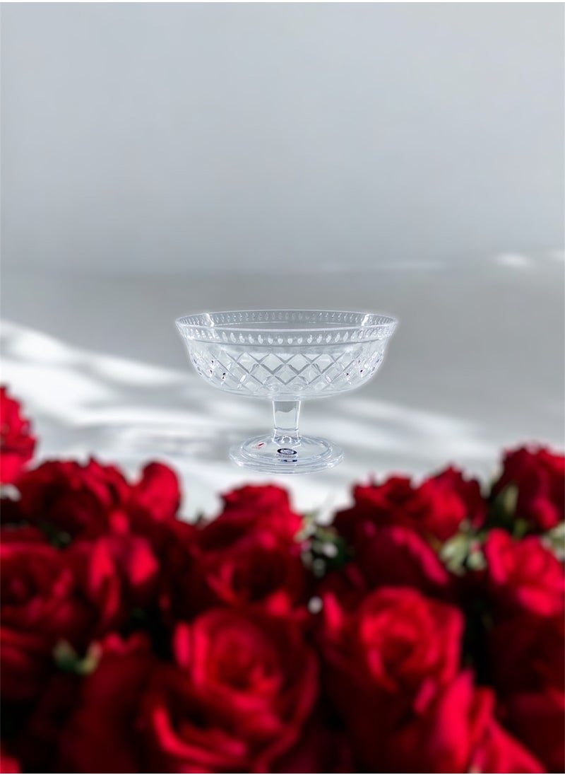 Gift Kafes Design Serving Bowl With Stand Handmade Glass