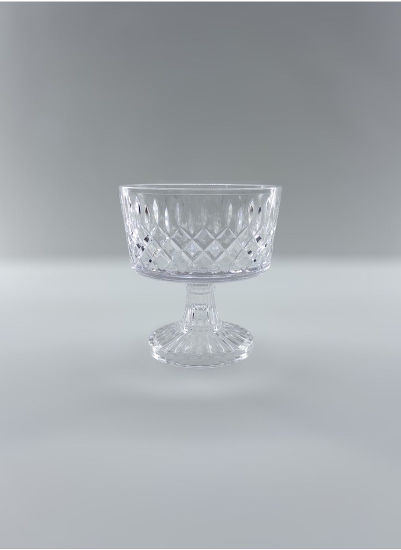 Gift Kafes Design Serving Bowl With Stand Handmade Glass