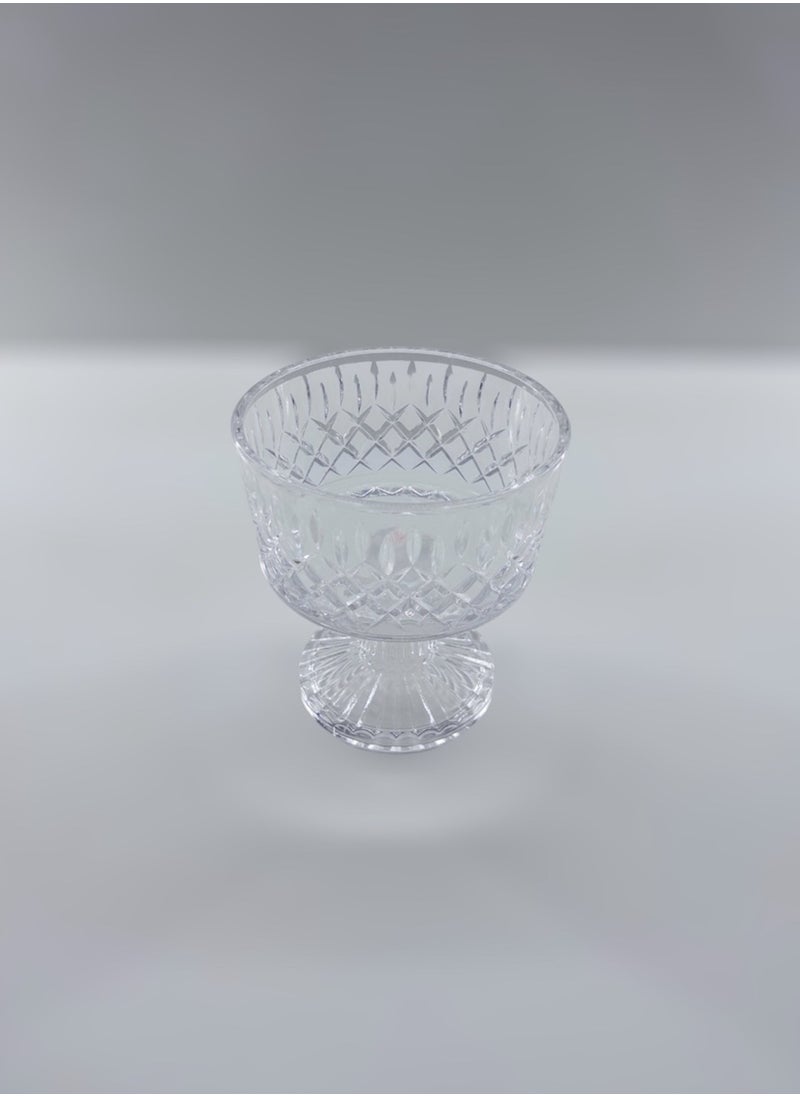 Gift Kafes Design Serving Bowl With Stand Handmade Glass