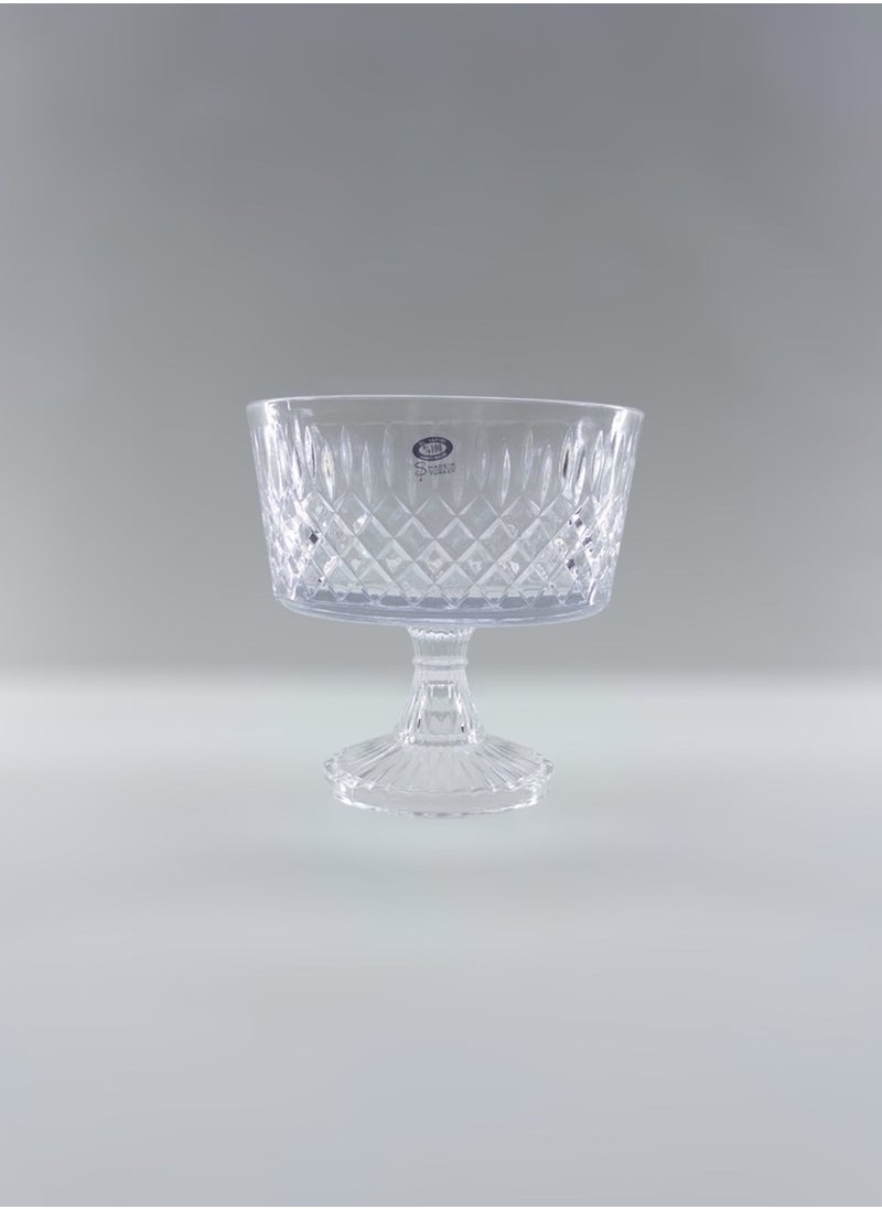 Gift Kafes Design Serving Bowl With Stand Handmade Glass