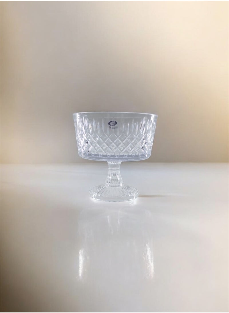 Gift Kafes Design Serving Bowl With Stand Handmade Glass