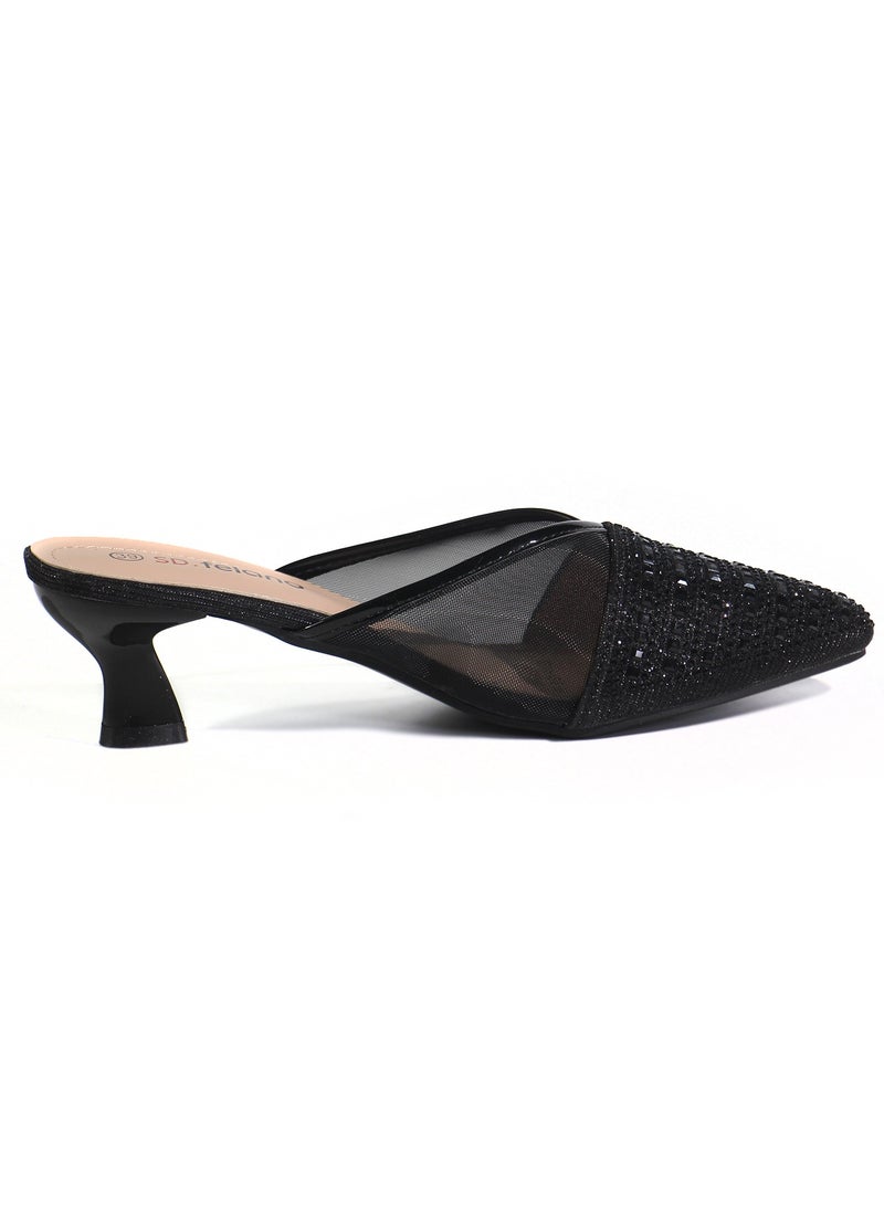 SD Felano Women's Slide Heels - Stylish Comfortable Slide-On High Heels for Women, Cushioned Platform Heels for Parties, Weddings, and Evening Events, Elegant & Easy to Wear