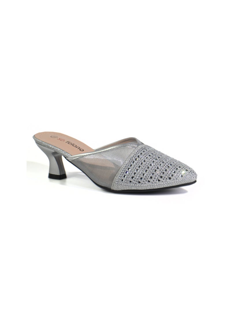 SD Felano Women's Slide Heels - Stylish Comfortable Slide-On High Heels for Women, Cushioned Platform Heels for Parties, Weddings, and Evening Events, Elegant & Easy to Wear