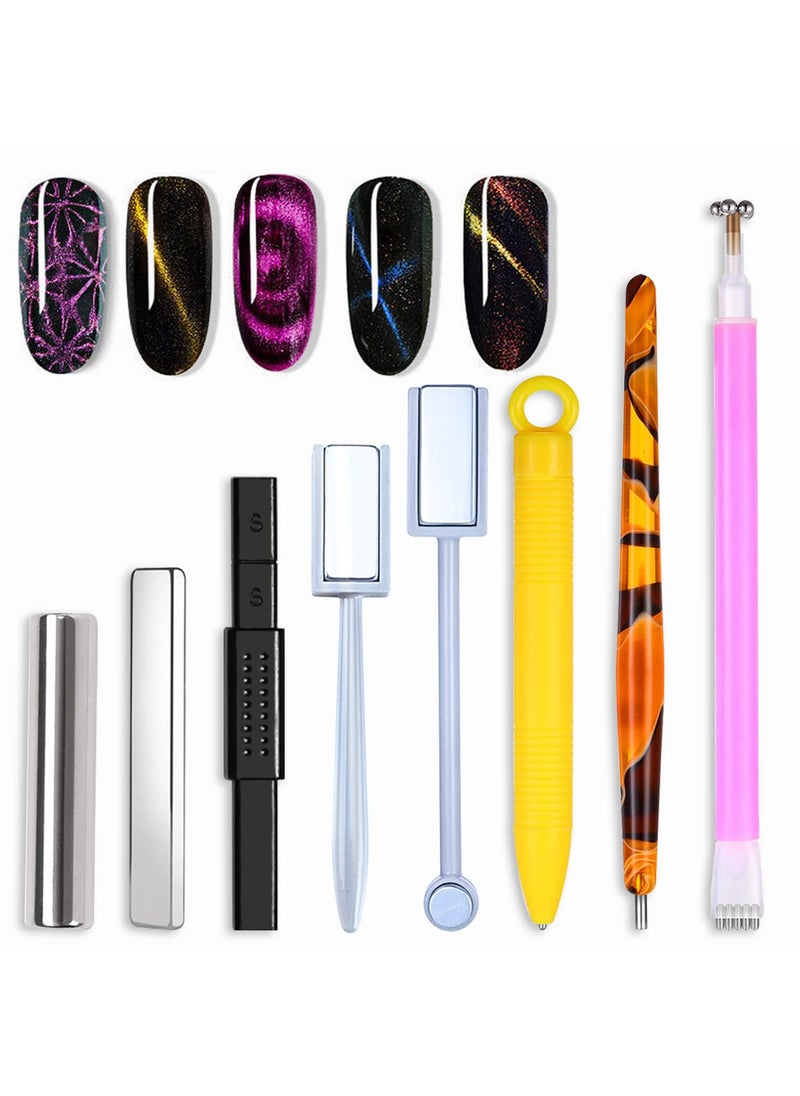 DANNEASY 8pcs Nail Magnet 3d Cat Eye Magnetic Gel Polish Nail Polish Pens Nail Design Tools Magnet For Nails Magnet Wand Nail Art Accessories