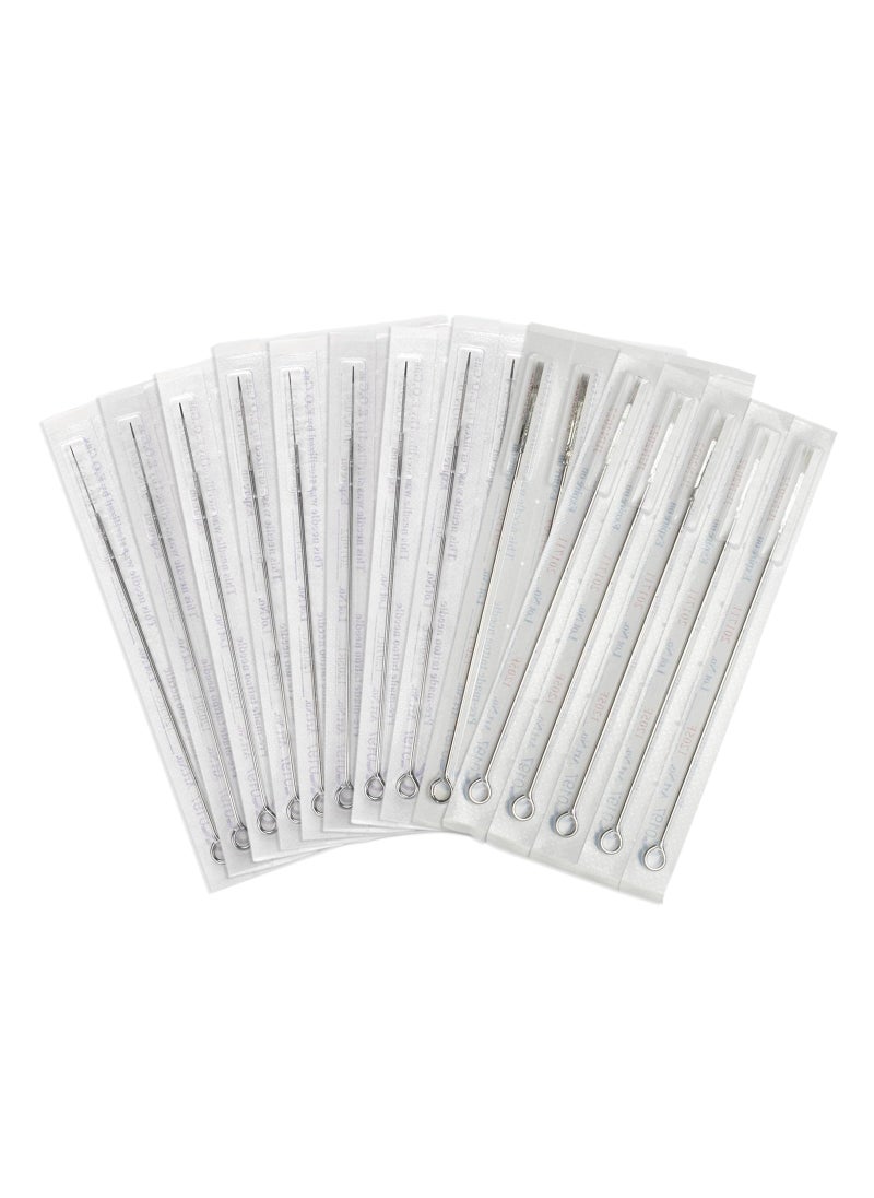 Tattoo Needles 50pcs Disposable Mixed Tattoo Needles Assorted Tattoo Needles  Round Liner Round Shader Magnum Needles 5pcs of each 3RL 5RL 7RL 9RL 3RS 5RS 7RS 9RS 5F 7F