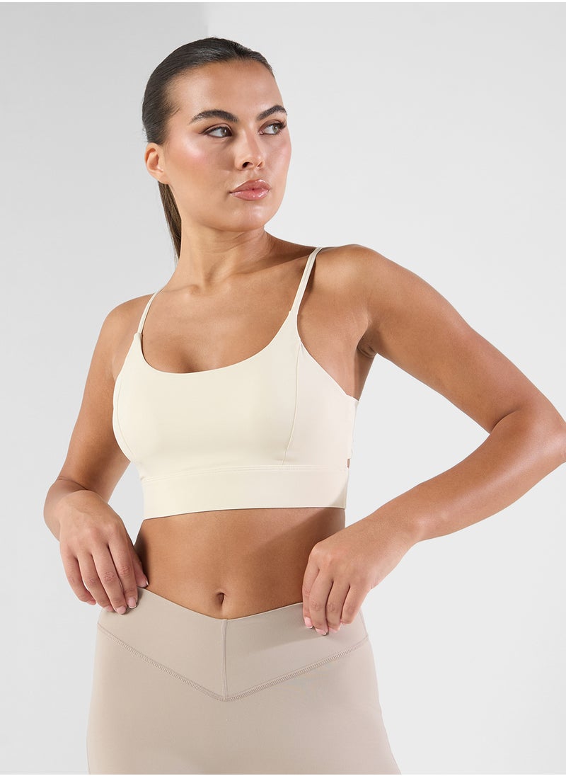 Strappy Cutout Detail Sports Bra