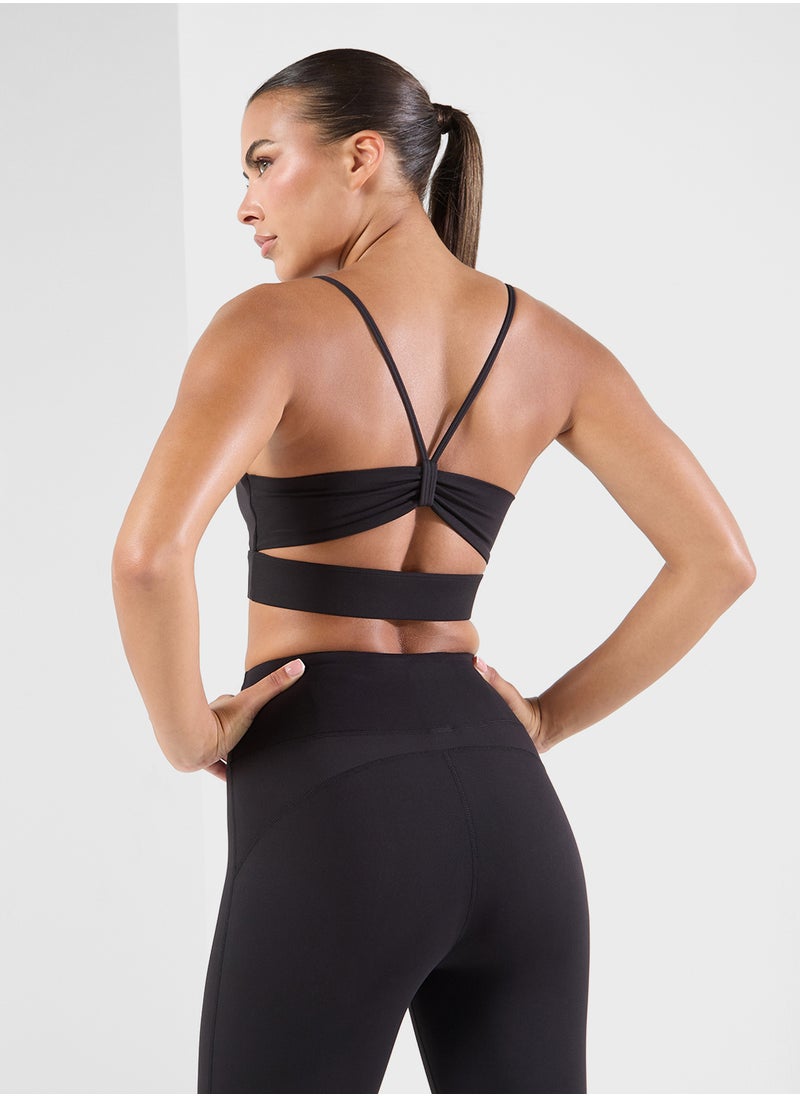 Strappy Cutout Detail Sports Bra