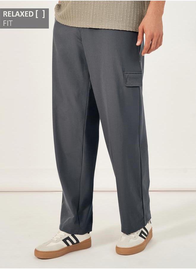 Relaxed Fit Welt Flap Pocket Trousers