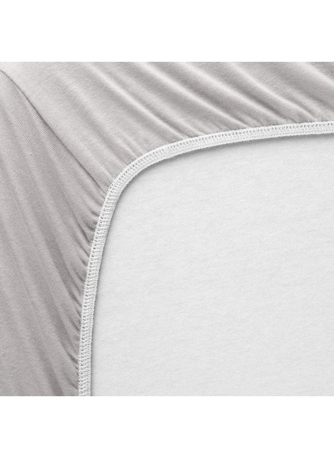 SheetWorld Fitted Pack N Play Playard Sheet Compatible with Maxi COSI Swift Play Yard 31 x 39 inches, 100% Cotton Jersey, Hypoallergenic, Butter Soft, Silver Grey, Made in USA
