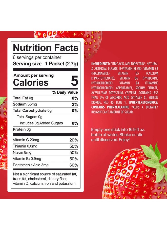 Juicy Mixes Peakh20 Electrolytes Powder Hydration Packets | Strawberry | Sugar Free Water Flavor Packets For Workout Recovery, 72 Pack