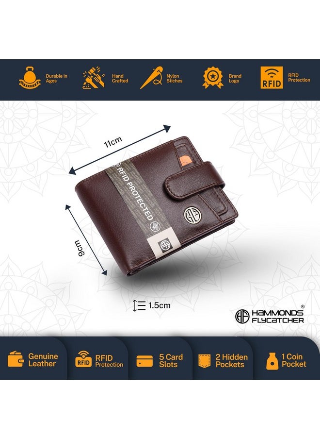 HAMMONDS FLYCATCHER Genuine Leather Belt Wallet Combo Christmas Gifts Set for Men-Secret Santa Gifts for Men & Colleagues - Leather Wallet & Belt Combo-Gift Ideas for Husband,Boyfriend, Coffee Brown