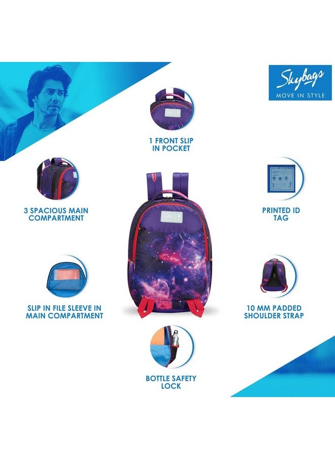Skybags ASTRO SPACE THEME PINK SCHOOL BACKPACK 32L