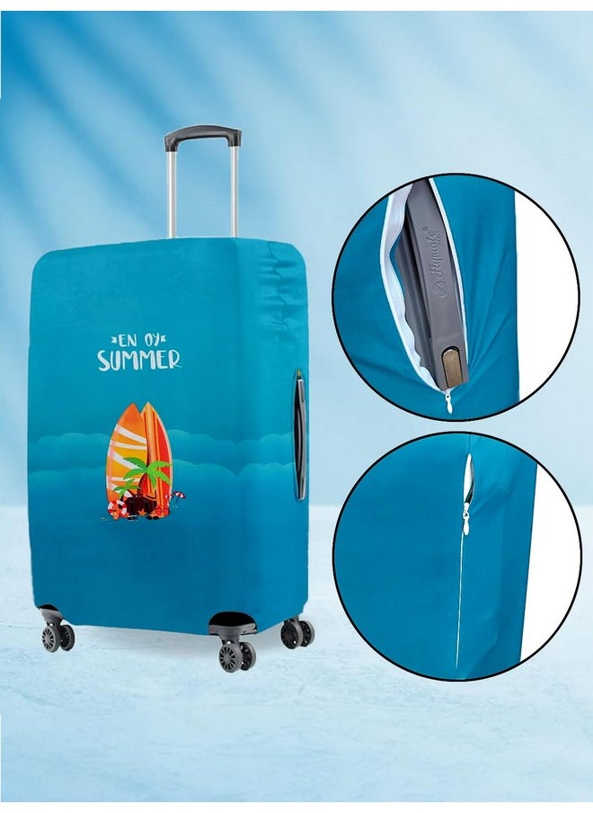Cortina Luggage Cover Trolley Travel Covers Washable Dust Proof Anti-Scratch Suitcase Protector, Medium-Blue