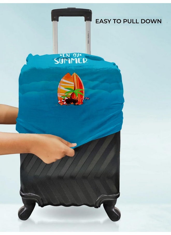 Cortina Luggage Cover Trolley Travel Covers Washable Dust Proof Anti-Scratch Suitcase Protector, Medium-Blue