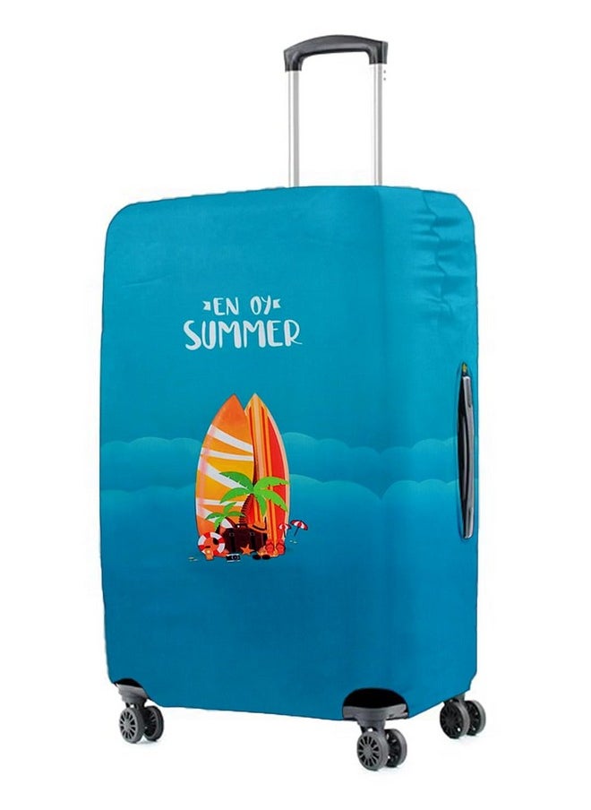 Cortina Luggage Cover Trolley Travel Covers Washable Dust Proof Anti-Scratch Suitcase Protector, Medium-Blue