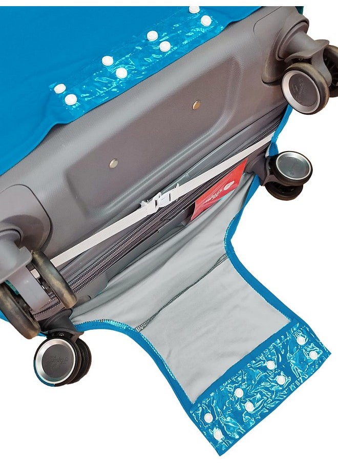 Cortina Luggage Cover Trolley Travel Covers Washable Dust Proof Anti-Scratch Suitcase Protector, Medium-Blue