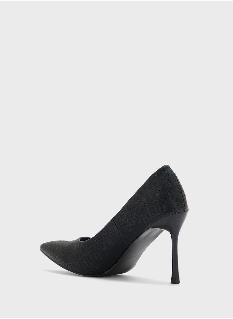 Metallic Textured Classic Pump
