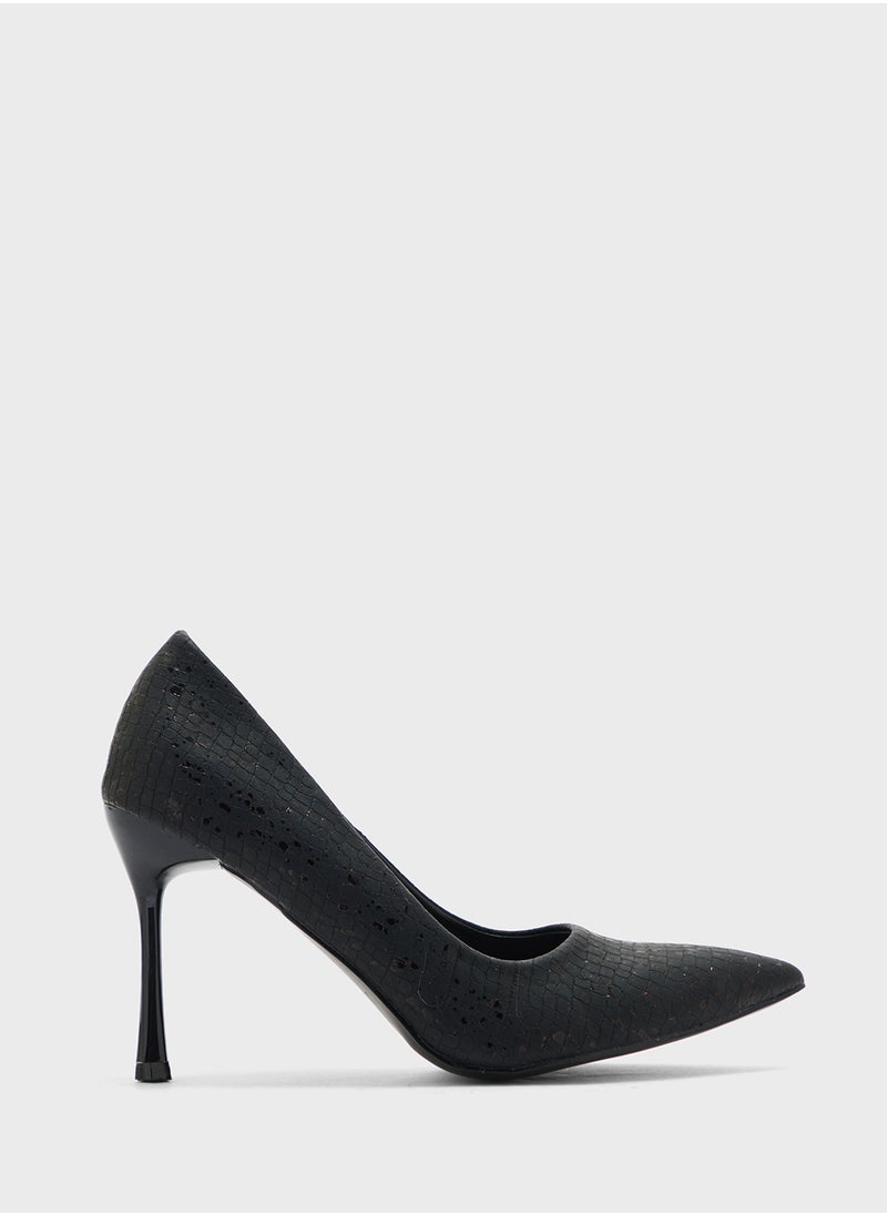 Metallic Textured Classic Pump