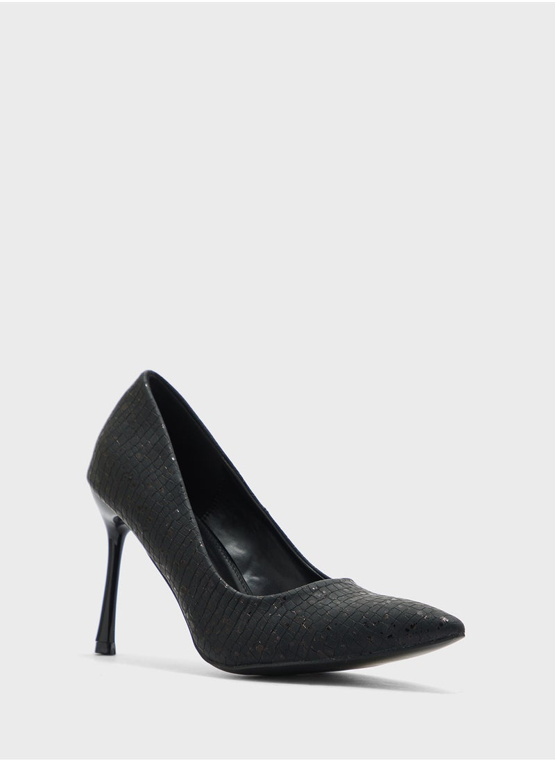 Metallic Textured Classic Pump