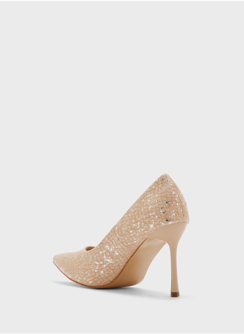 Metallic Textured Classic Pump