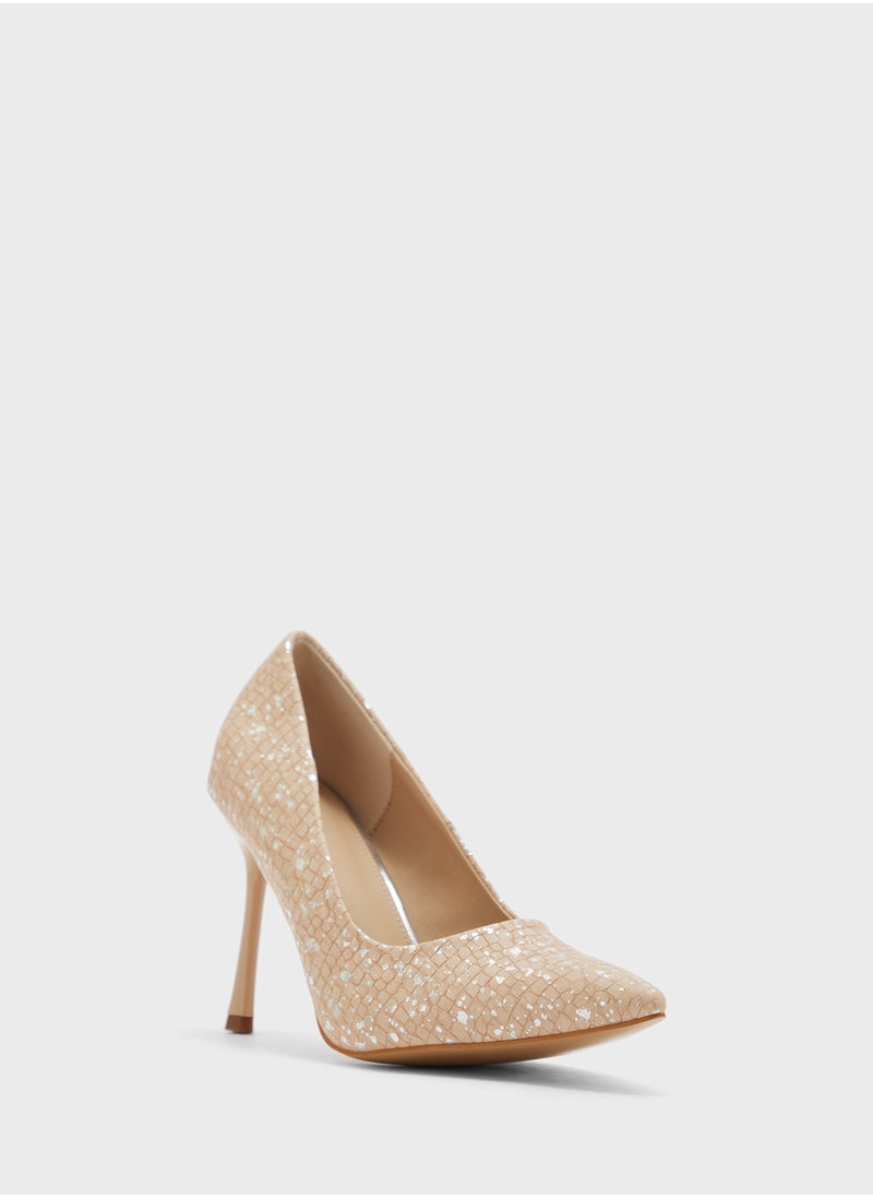 Metallic Textured Classic Pump