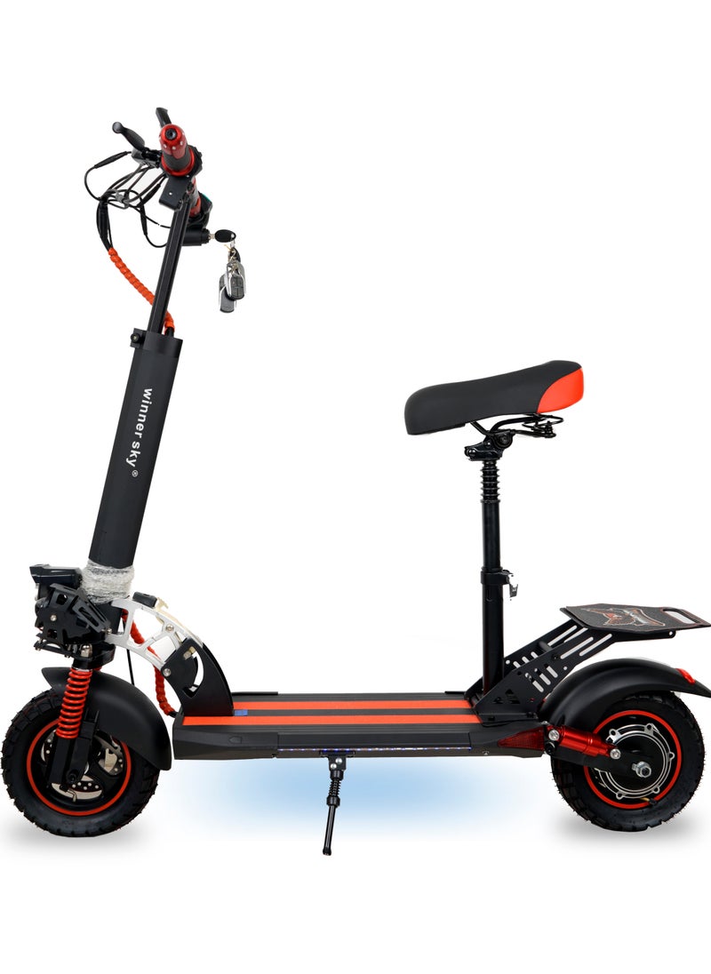 Sky E10 Pro (Plus) Electric Scooter – Powerful Motor, Excellent Speed, 35-40Km Range With A 48V13Ah Battery, Big Digital Display, Bluetooth, 10