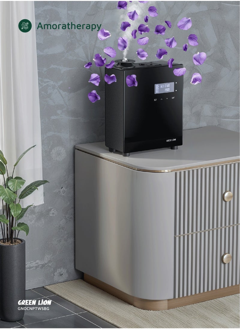 Smart Scent Pro Fragrance Diffuser 150mL with 5 Timer Setting & 20 Gear Frangrance UK 5.5W / Wall-Mount / LED Display / Security Lock / Aromatherapy / HVAC Connect / Quiet Operation / Smart App Control - Black
