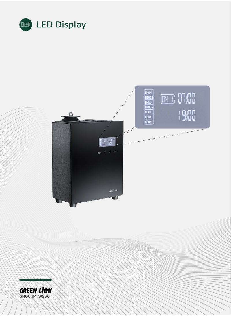 Smart Scent Pro Fragrance Diffuser 150mL with 5 Timer Setting & 20 Gear Frangrance UK 5.5W / Wall-Mount / LED Display / Security Lock / Aromatherapy / HVAC Connect / Quiet Operation / Smart App Control - Black