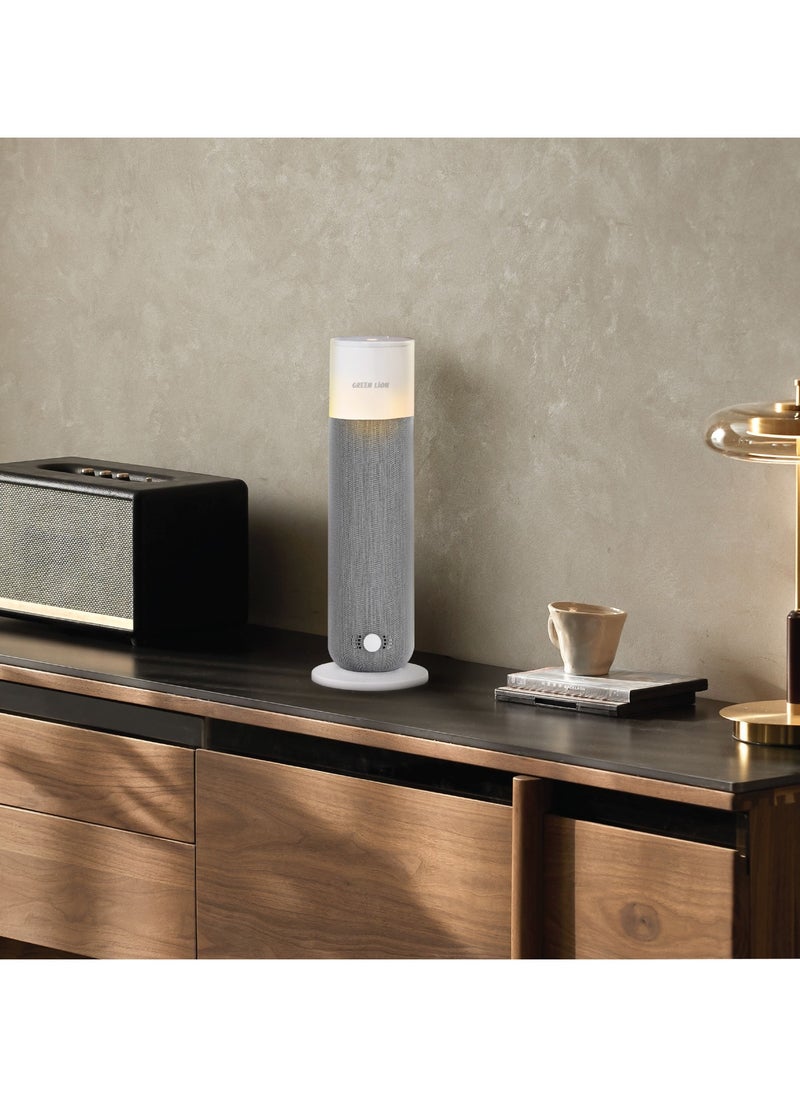 Smart Bloom Aroma Diffuser 120mL with  5800ft³  Coverage & 3-Gear Fragrance / Rotary Knob /  Soft Fabric / Plug-In Use /  Aromatherapy /  Ambient Lighting / Quiet Operation / 0.72 g/h Oil Consumption - Grey