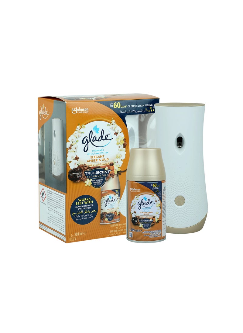 Glade Automatic Spray Unit + Refill Elegant Amber & Oud