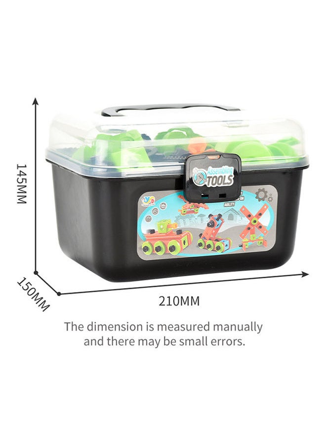 82 pieces of STEM educational building blocks for children, DIY assembling and construction toys.