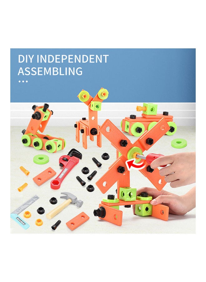 82 pieces of STEM educational building blocks for children, DIY assembling and construction toys.