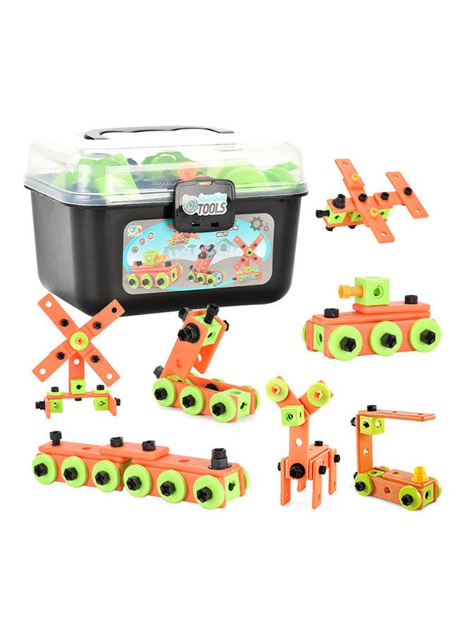 82 pieces of STEM educational building blocks for children, DIY assembling and construction toys.
