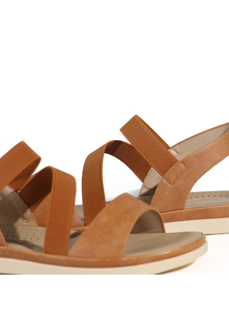 Monami Women's Flat Sandals - Open-Toe Casual Sandals for Women, Lightweight Comfortable Summer Sandals for Girls & Ladies, Soft Straps & Cushioned Footbed for Beach, Travel, and Everyday Wear