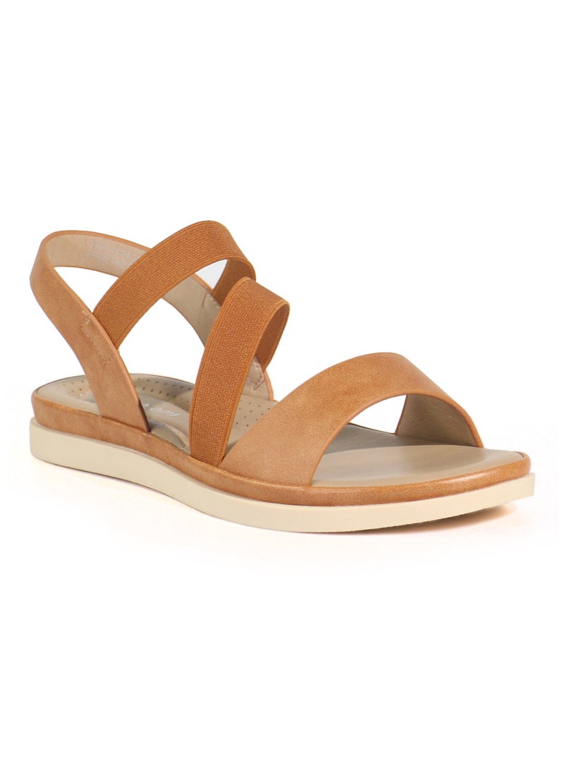 Monami Women's Flat Sandals - Open-Toe Casual Sandals for Women, Lightweight Comfortable Summer Sandals for Girls & Ladies, Soft Straps & Cushioned Footbed for Beach, Travel, and Everyday Wear
