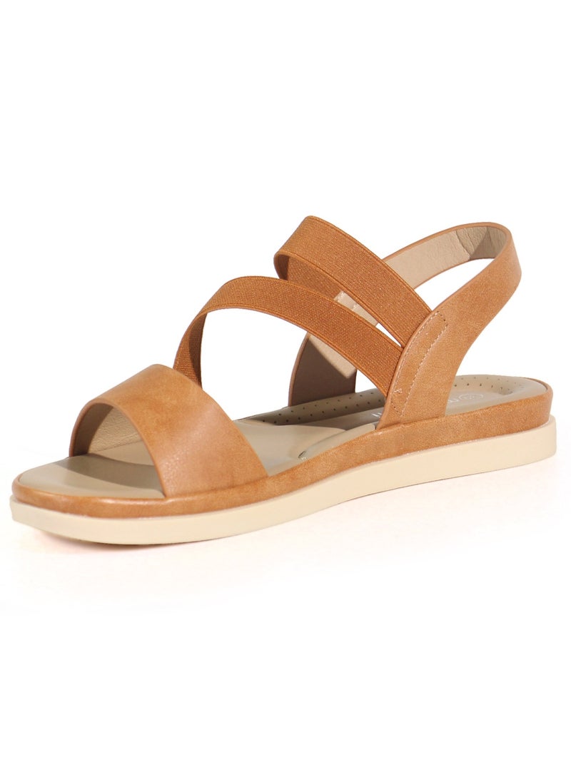 Monami Women's Flat Sandals - Open-Toe Casual Sandals for Women, Lightweight Comfortable Summer Sandals for Girls & Ladies, Soft Straps & Cushioned Footbed for Beach, Travel, and Everyday Wear