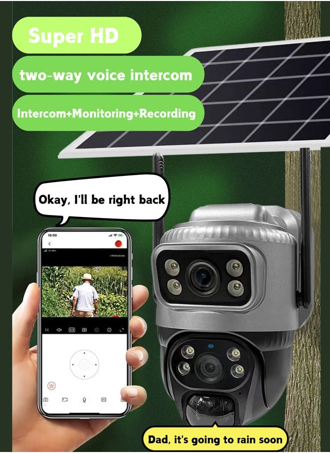 Solar monitoring camera mobile phone remote wireless network home outdoor night vision with WiFi security camera