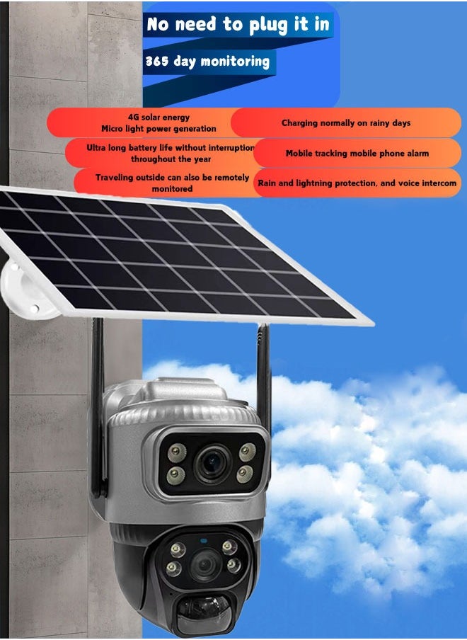 Solar monitoring camera mobile phone remote wireless network home outdoor night vision with WiFi security camera