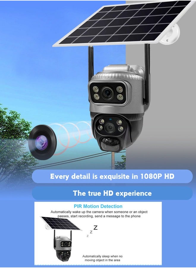 Solar monitoring camera mobile phone remote wireless network home outdoor night vision with WiFi security camera