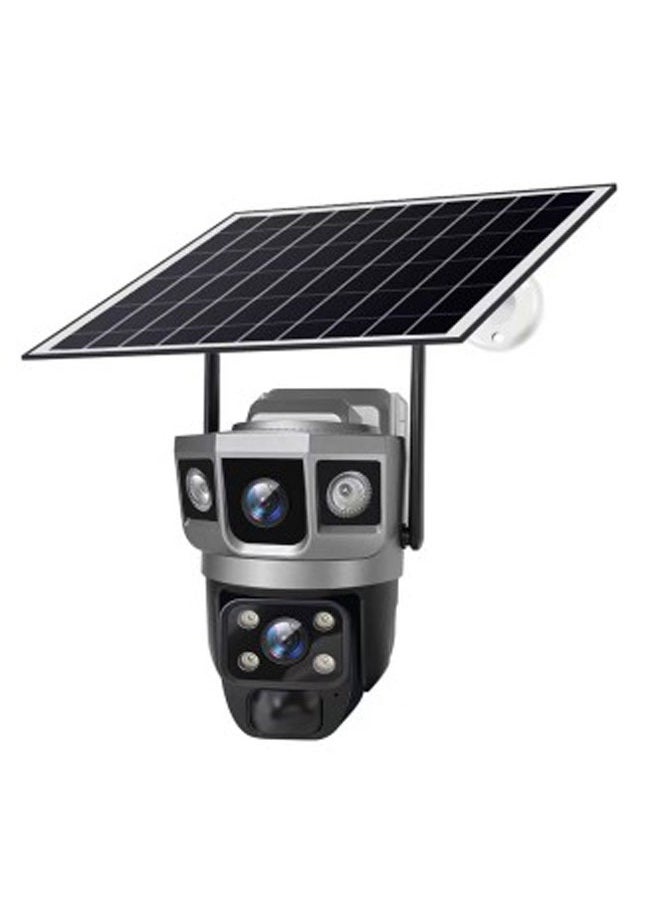 Zoom lens night vision monitoring camera dual light source solar powered 4G network home indoor and outdoor security camera