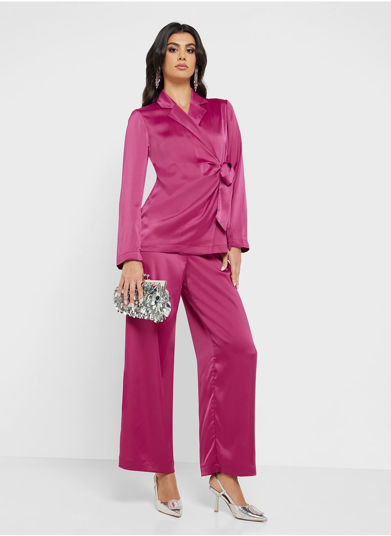 Vmflowi Knot Detail Wrap Blazer