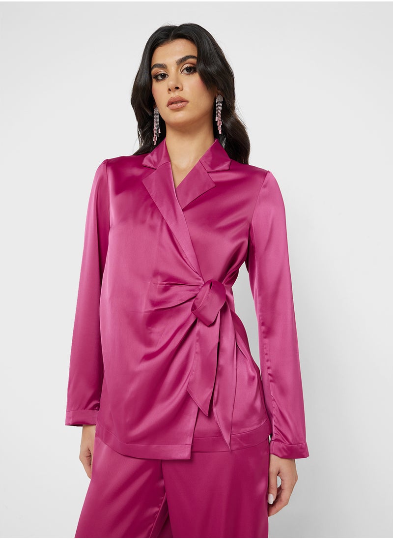 Vmflowi Knot Detail Wrap Blazer