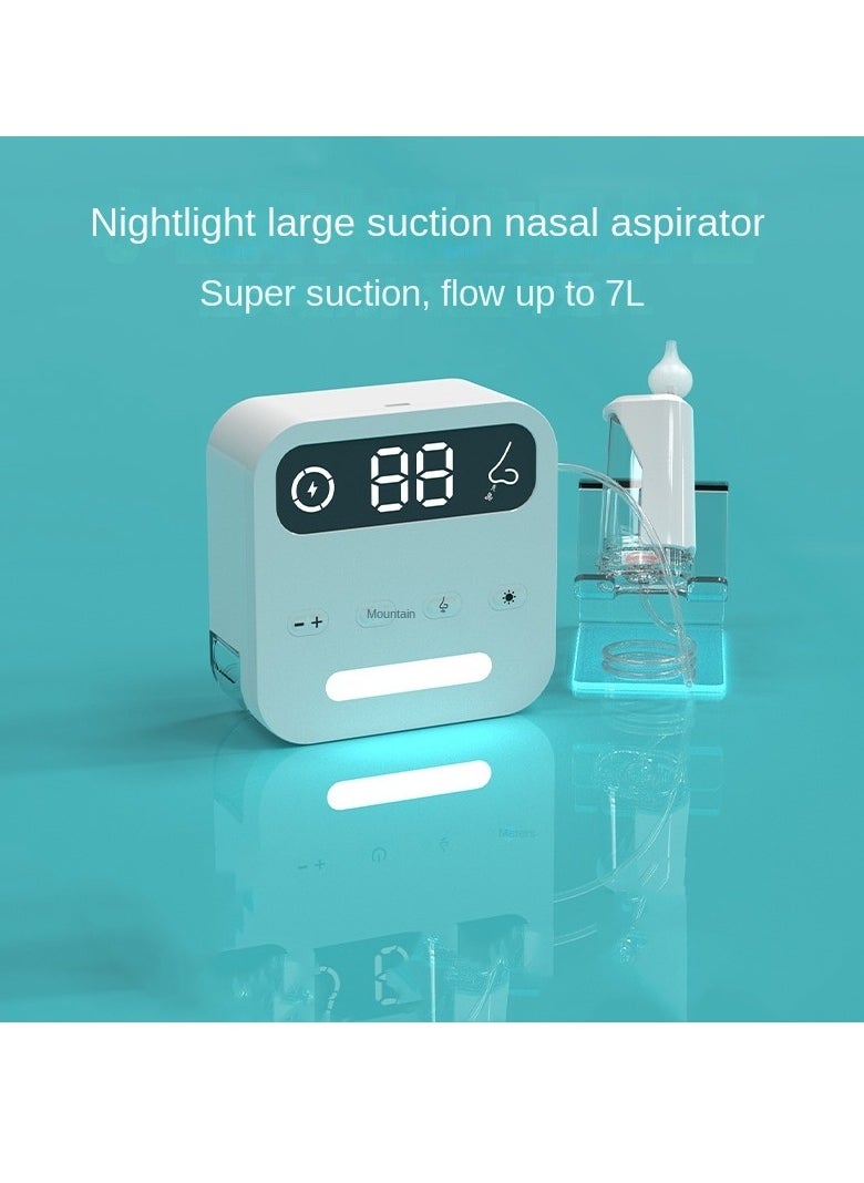 360° Anti-Backflow Desktop Electric Nasal Aspirator with Built-in Storage – Baby-Friendly Musical Design & LED Nostril Spotlight for Effortless Nasal Care--Type B