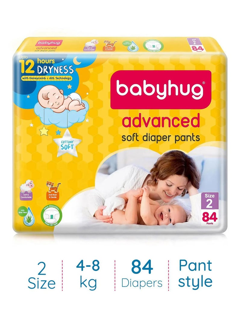 Babyhug Advanced Pant Style Diapers with Aloe Vera, Size 2 - 84 Pieces