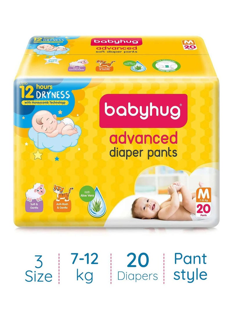 Babyhug Advanced Pant Style Diapers with Aloe Vera, Size 3 - 20 Pieces