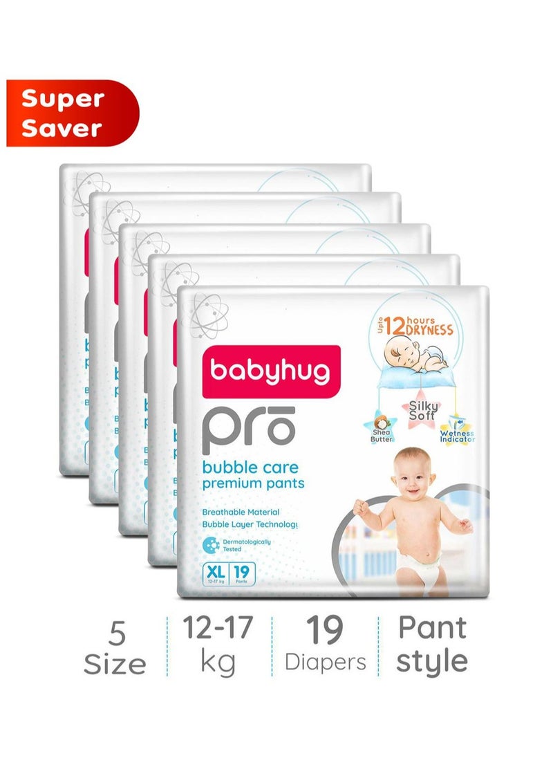 Babyhug Pro Bubble Care Premium Pant Style Diapers Size 5 - 95 Pieces