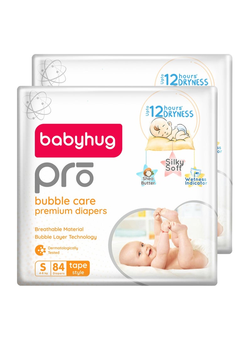 Babyhug Pro Bubble Care Premium Diapers Size 2, 168 Pieces